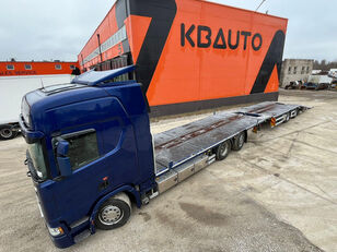 camion bisarca Scania R 500 6x2*4 + TRAILER RETARDER / PLATFORM L=7500 mm + TRAILER 80