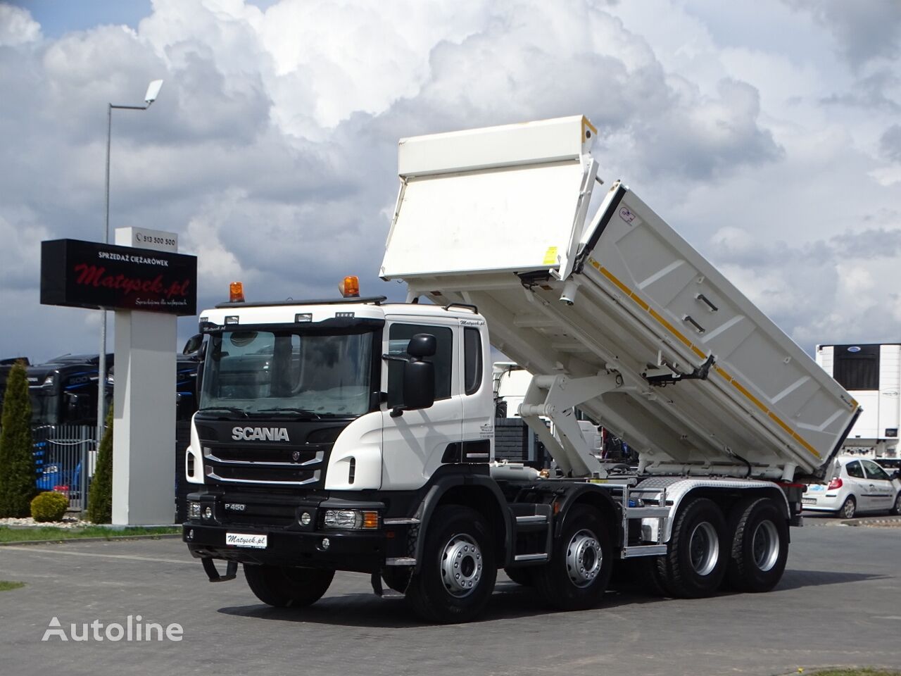 Camion Ribaltabile SCANIA P 450 / 8X4 / 2 SIDED KIPPER / BORTMATIC ...