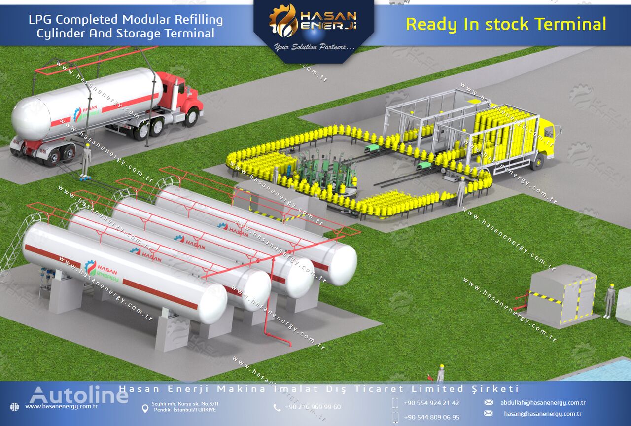 camion cisterna per trasporto gas LPG Modular Refilling Plant Cylinder gas