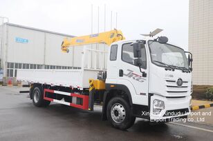 camion pianale FAW JK6 WITH 6.3 TON CRANE 4-SEGMENTED ARM nuovo
