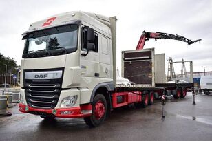 camion piattaforma DAF XF 440 6x2 FASSI F 365 FLY JIB TRAILER KRAN cran + rimorchio piattaforma