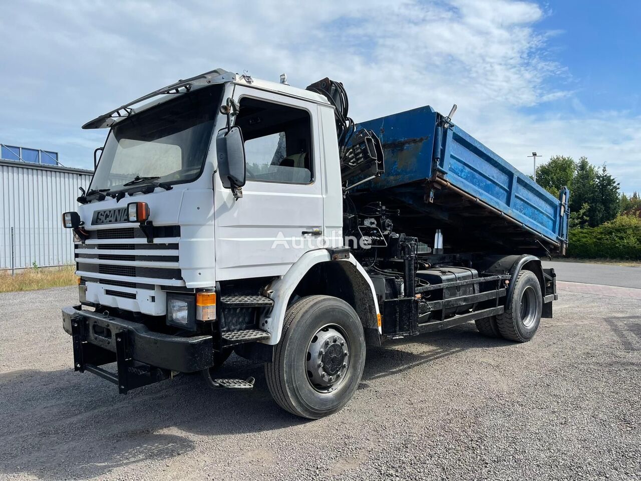 camion ribaltabile Scania P93 kipper / crane spring