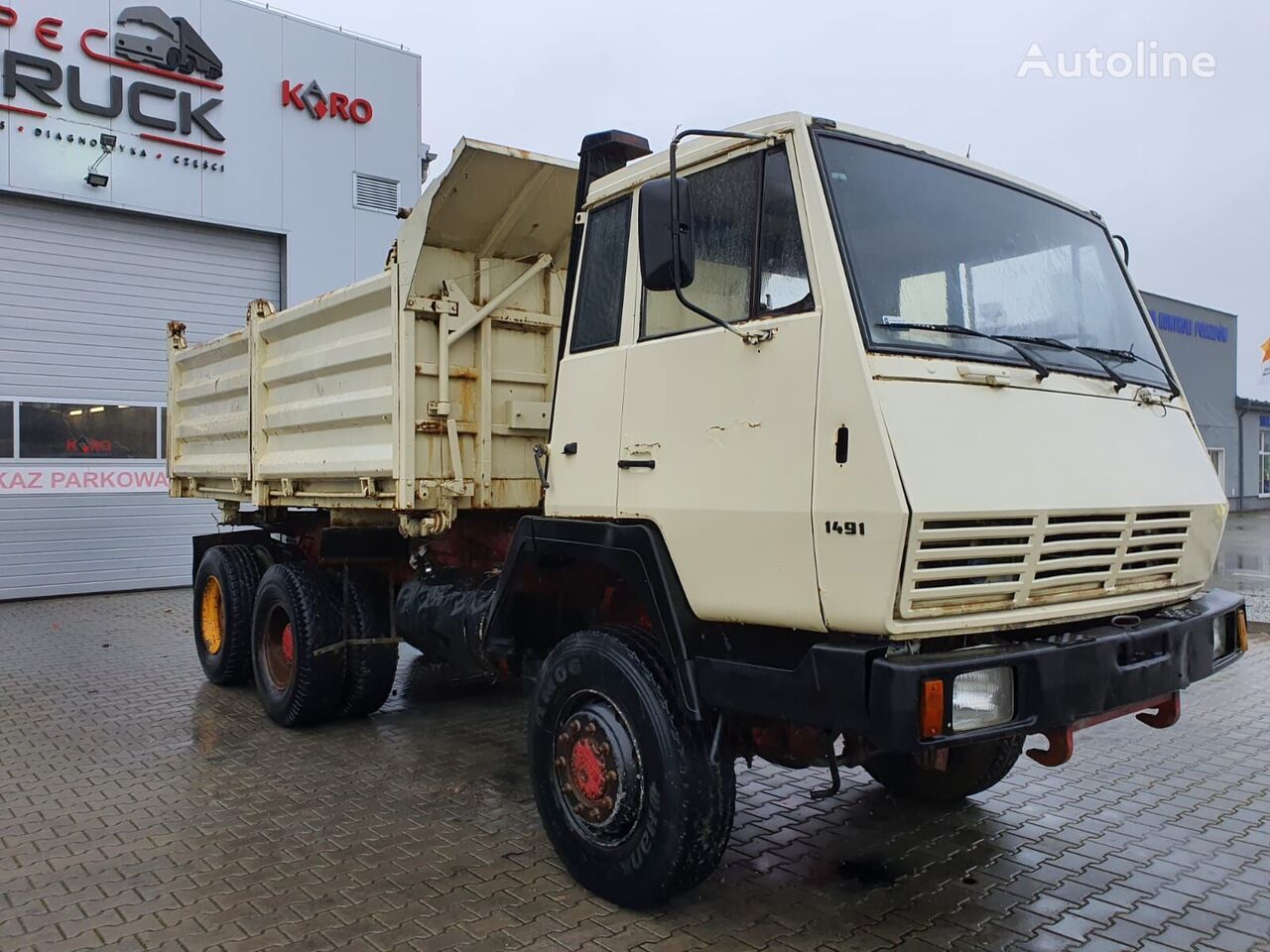 camion ribaltabile Steyr 1491-MAN, Full Steel 6x6, Manual Pump