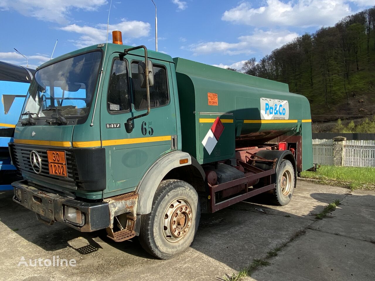 camion trasporto carburante Mercedes-Benz 1417 SK, Inhalt, Pump