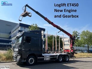 camion trasporto legname DAF 106 XF 530 6x4, Wood transport, Retarder, Loglift ET450