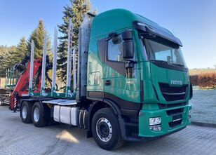 camion trasporto legname IVECO Iveco Stralis AS260S56 560 6x4 Do drewna drzewa lasu Epsilon M12