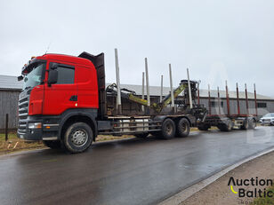 camion trasporto legname Scania R 480 + rimorchio trasporto legname